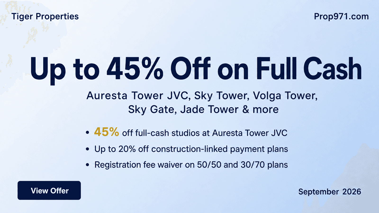Tiger Properties - Up to 45% Off on Full Cash