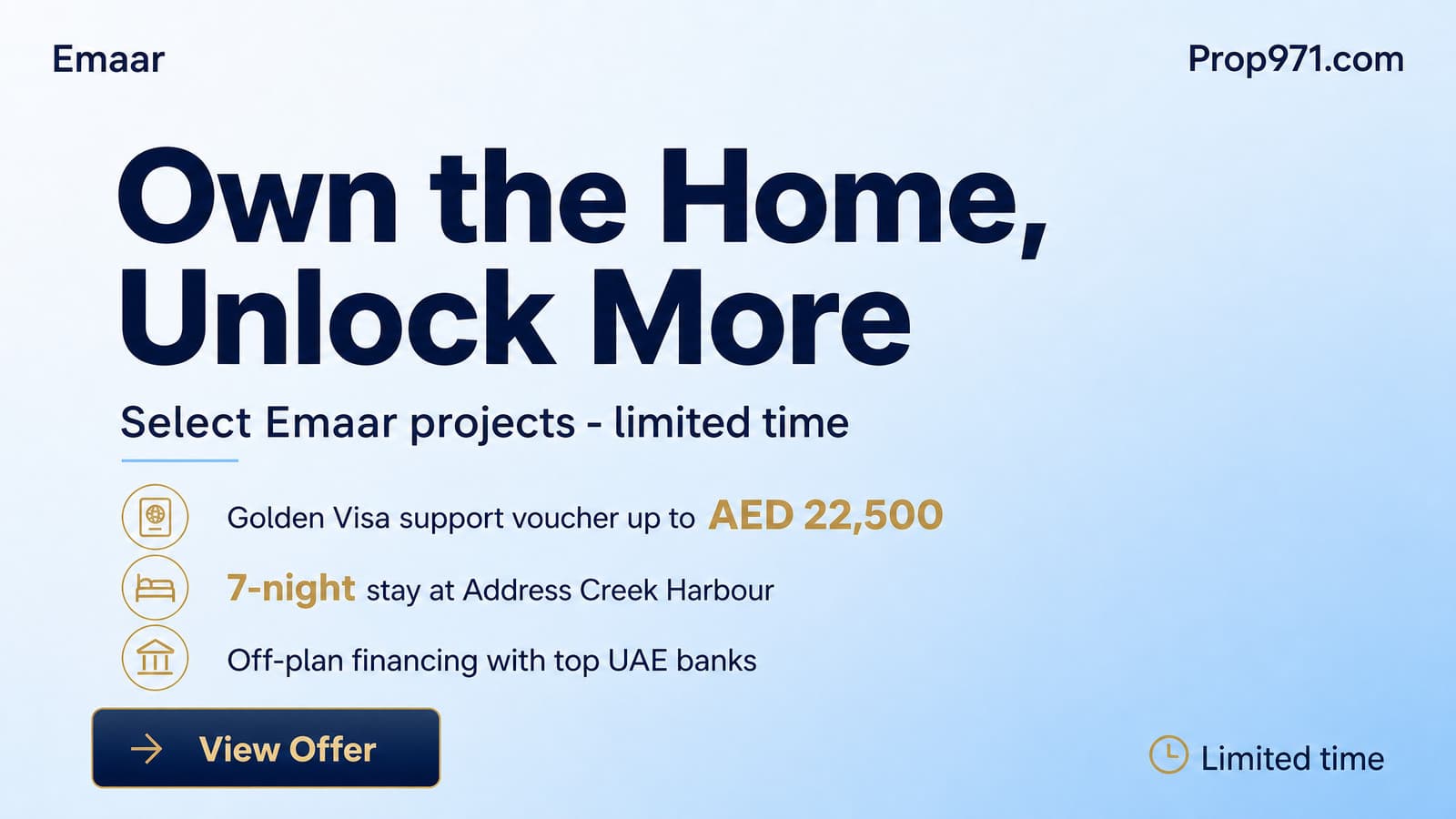 Emaar - Golden Visa Support Voucher + 7-Night Address Stay