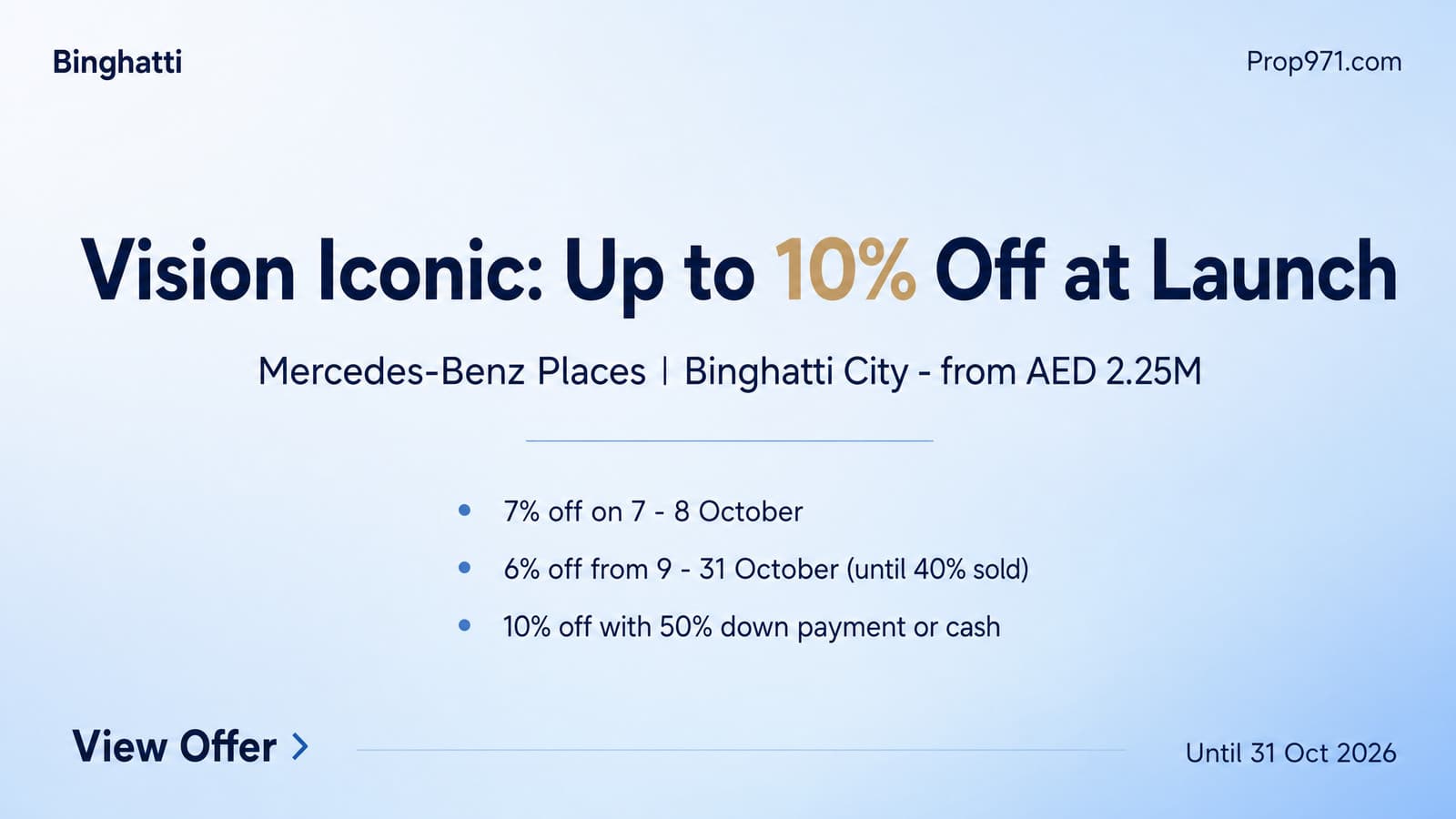 Binghatti - Vision Iconic Launch: Up to 10% Off