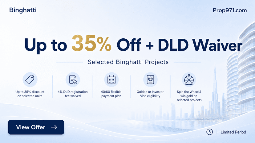 Binghatti - @100 Campaign: Up to 35% Off + DLD Waiver