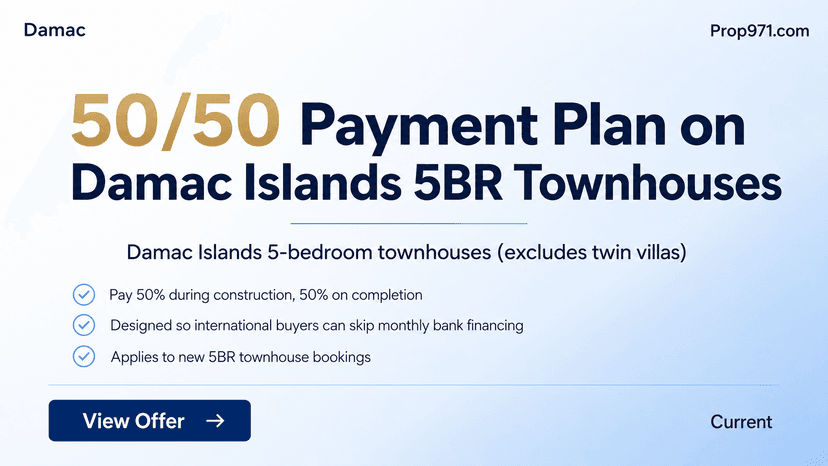 DAMAC - 50/50 Payment Plan on Damac Islands 5BR Townhouses