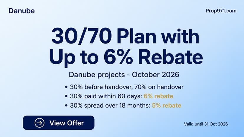 Danube - 30/70 Payment Plan with Up to 6% Rebate